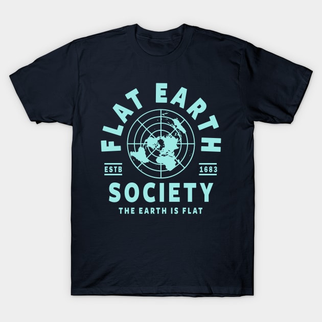 FLAT EARTH SHIRT, FLAT EARTH SOCIETY T-SHIRT, FLAT EARTHER T-Shirt by Tshirt Samurai